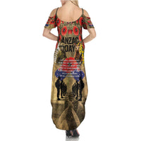 Australia and New Zealand ANZAC Day Summer Maxi Dress Kangaroo and Kiwi Bird Soldier-Honor and Remember Vintage Style LT03 - Polynesian Pride