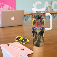Australia and New Zealand ANZAC Day Tumbler With Handle Kangaroo and Kiwi Bird Soldier-Honor and Remember Vintage Style LT03 - Polynesian Pride