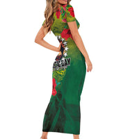 Cook Islands ANDAC Day Family Matching Short Sleeve Bodycon Dress and Hawaiian Shirt Honor and Remember Soliders-Forever in My Thoughts Grunge Style LT03 - Polynesian Pride