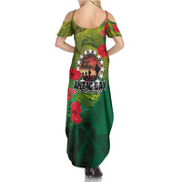 Cook Islands ANDAC Day Family Matching Summer Maxi Dress and Hawaiian Shirt Honor and Remember Soliders-Forever in My Thoughts Grunge Style LT03 - Polynesian Pride