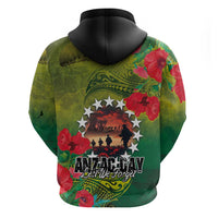 Cook Islands ANDAC Day Hoodie Honor and Remember Soliders-Forever in My Thoughts Grunge Style LT03 - Polynesian Pride