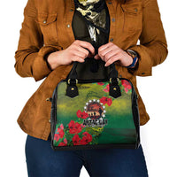 Cook Islands ANDAC Day Shoulder Handbag Honor and Remember Soliders-Forever in My Thoughts Grunge Style