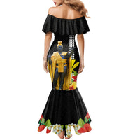 Hawaii King Kamehameha Day Mermaid Dress Kanaka Maoli Hibiscus Flower and Kakau Pattern LT03 - Polynesian Pride