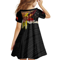 Papua New Guinea Remembrance Day Family Matching Summer Maxi Dress and Hawaiian Shirt Bird of Paradise Plumeria Flower and Polynesian Pattern LT03 - Polynesian Pride