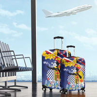 Hawaii King Kamehameha Day Luggage Cover Lei Sea Waves Polynesian Tapa Pattern LT03 - Polynesian Pride