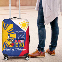 Philippines Independence Day Luggage Cover Araw ng Kalayaan Polynesian Sun and YAKAN Pattern LT03 Blue - Polynesian Pride