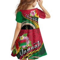 Vanuatu Tribal Boar Tusk Family Matching Off The Shoulder Long Sleeve Dress and Hawaiian Shirt Tropical Plants with Namele and Melanesian Pattern LT03 - Polynesian Pride