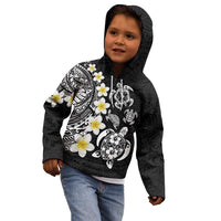 Hawaiian Plumeria Turtles Kid Hoodie Polynesian Art Tattoo LT03 - Polynesian Pride