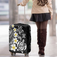 Hawaiian Plumeria Turtles Luggage Cover Polynesian Art Tattoo