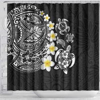 Hawaiian Plumeria Turtles Shower Curtain Polynesian Art Tattoo LT03 - Polynesian Pride
