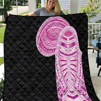 Samoan Art Tattoo Polynesian Pattern Quilt Pink Out Color