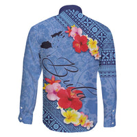 Bula Fiji Hibiscus and Plumeria Flowers Family Matching Tank Maxi Dress and Hawaiian Shirt Tapa Tattoo Polynesian Pattern