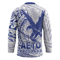 Samoa Pago Pago Aeto Hockey Jersey Wingstyle Blue-White Color - Polynesian Pride
