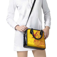 Samoa Pago Pago Aeto Shoulder Handbag Wingstyle Red-Gold Color - Polynesian Pride
