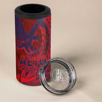 Samoa Pago Pago Aeto 4 in 1 Can Cooler Tumbler Wingstyle Red-Blue Color - Polynesian Pride