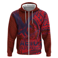 Samoa Pago Pago Aeto Hoodie Wingstyle Red-Blue Color - Polynesian Pride