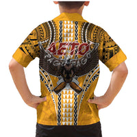 Samoa Pago Pago Aeto Family Matching Mermaid Dress and Hawaiian Shirt Bald Eagle with Polynesian Art Tattoos - Polynesian Pride