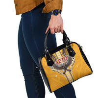 Samoa Pago Pago Aeto Shoulder Handbag Bald Eagle with Polynesian Art Tattoos - Polynesian Pride