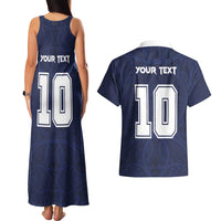 Custom Rugby Toa Samoa Couples Matching Tank Maxi Dress and Hawaiian Shirt Champions Six Eight Five - Polynesian Pride