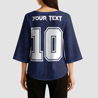 Custom Rugby Toa Samoa Kimono Sleeve Blouse Champions Six Eight Five - Polynesian Pride