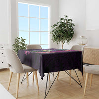 Hawaiian Plumeria and Hibiscus with Turtles Tablecloth Polynesian Art Purple Color - Polynesian Pride