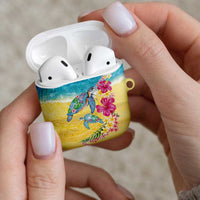 Hawaiian Tropical Plants Turtles AirPods Case Watercolor Style - Polynesian Pride