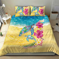 Hawaiian Tropical Plants Turtles Bedding Set Watercolor Style - Polynesian Pride