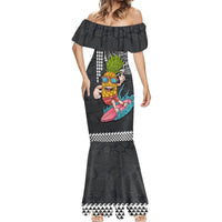 Hawaii Pineapple Surfing Kakau Tribal Personalised Mermaid Dress LT03 - Polynesian Pride
