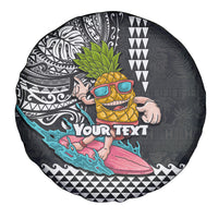 Hawaii Pineapple Surfing Kakau Tribal Personalised Spare Tire Cover LT03 - Polynesian Pride