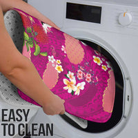 Hawaiian and Japanese Culture Together Bathroom Set Pink Ohia Lehua Plumeria and Sakura Blooming LT03 - Polynesian Pride