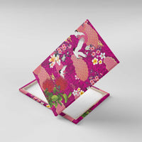 Hawaiian and Japanese Culture Together Canvas Wall Art Pink Ohia Lehua Plumeria and Sakura Blooming LT03 With Frame Pink - Polynesian Pride