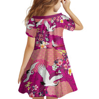 Hawaiian and Japanese Culture Together Family Matching Summer Maxi Dress and Hawaiian Shirt Pink Ohia Lehua Plumeria and Sakura Blooming LT03 - Polynesian Pride