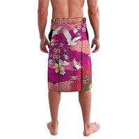 Hawaiian and Japanese Culture Together Lavalava Pink Ohia Lehua Plumeria and Sakura Blooming LT03 - Polynesian Pride