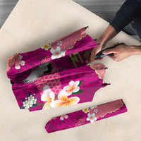 Hawaiian and Japanese Culture Together Umbrella Pink Ohia Lehua Plumeria and Sakura Blooming LT03 - Polynesian Pride
