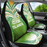 Cook Islands Rugby League Car Seat Cover Tatau Tribal Motifs-Light Green Color LT03 - Polynesian Pride