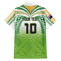 Custom Cook Islands Rugby League Hawaiian Shirt Tatau Tribal Motifs-Light Green Color - Polynesian Pride