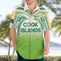 Custom Cook Islands Rugby League Hawaiian Shirt Tatau Tribal Motifs-Light Green Color - Polynesian Pride