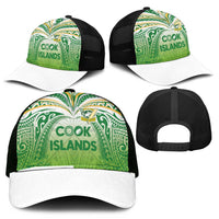 Cook Islands Rugby League Mesh Trucker Cap Tatau Tribal Motifs-Light Green Color - Polynesian Pride