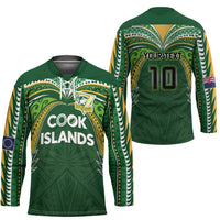 Custom Cook Islands Rugby League Hockey Jersey Tatau Tribal Motifs-Dark Green Color LT03 - Polynesian Pride