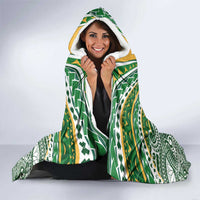 Cook Islands Rugby League Hooded Blanket Tatau Tribal Motifs-Dark Green Color LT03 - Polynesian Pride