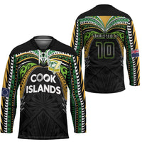 Custom Cook Islands Rugby League Hockey Jersey Tatau Tribal Motifs-Black Color - Polynesian Pride
