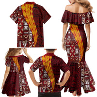Tonga Feletoa Kupesi Fakatonga Family Matching Mermaid Dress and Hawaiian Shirt LT03 - Polynesian Pride