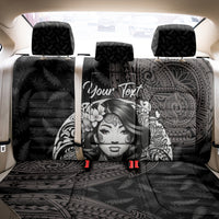 Custom New Zealand Women's Day Back Car Seat Cover Maori Tribal Girl and Silver Fern Pattern LT03 - Polynesian Pride