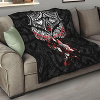 New Zealand Maori Girl Quilt - Silver Fern and Koru Pattern LT03 - Polynesian Pride