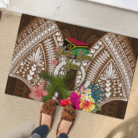 Vanuatu Selebretem 44th Indipendens Dei Rubber Doormat Yumi Pig Tusk and Namele Fern
