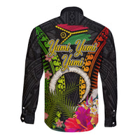 Vanuatu Independence Day Long Sleeve Button Shirt Tugeta Yumi Selebretem Indipendens Dei
