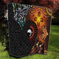 New Zealand and Australia Together Quilt Maori Tattoo Paua Shell mix Aboriginal Pattern LT03 - Polynesian Pride