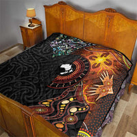New Zealand and Australia Together Quilt Maori Tattoo Paua Shell mix Aboriginal Pattern LT03 - Polynesian Pride