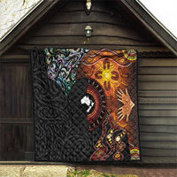 New Zealand and Australia Together Quilt Maori Tattoo Paua Shell mix Aboriginal Pattern LT03 - Polynesian Pride