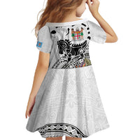 Fiji Iguana Family Matching Long Sleeve Bodycon Dress and Hawaiian Shirt Tapa Tribal Tattoo and Hibiscus